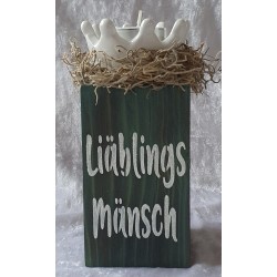 Teelicht Halter Liäblings Mänsch eucalyptus