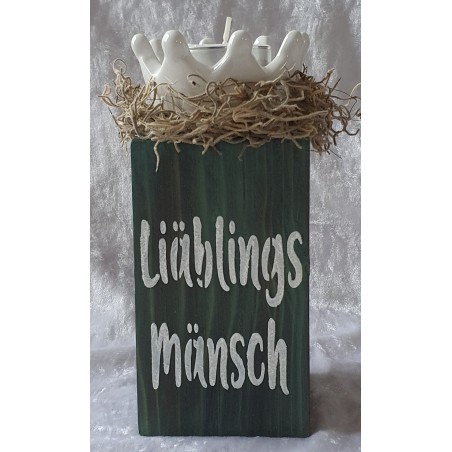 Teelicht Halter Liäblings Mänsch eucalyptus