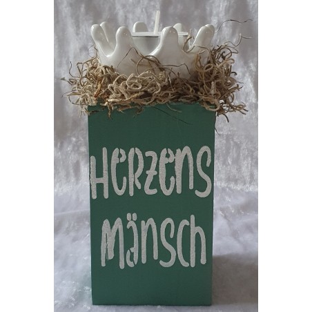 Teelicht Halter Herzens Mänsch eucalyptus