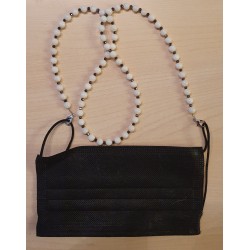 Gesichtsmasken- Halterungs-Kette weiss/aubergine