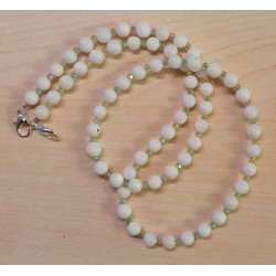 Gesichtsmasken- Halterungs-Kette weiss/hellgrün