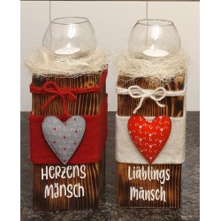 Teelicht Halter Herzens Mänsch