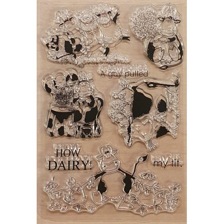 Clear Stamps lustige Kühe