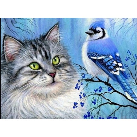 3D Pixel Bild Katze