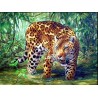 3D Pixel Bild Leopard