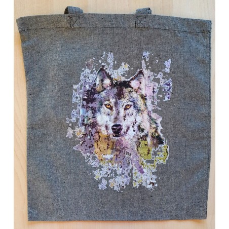 Baumwoll Tasche Wolf