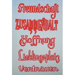 Schablone verschiedene Wörter 2
