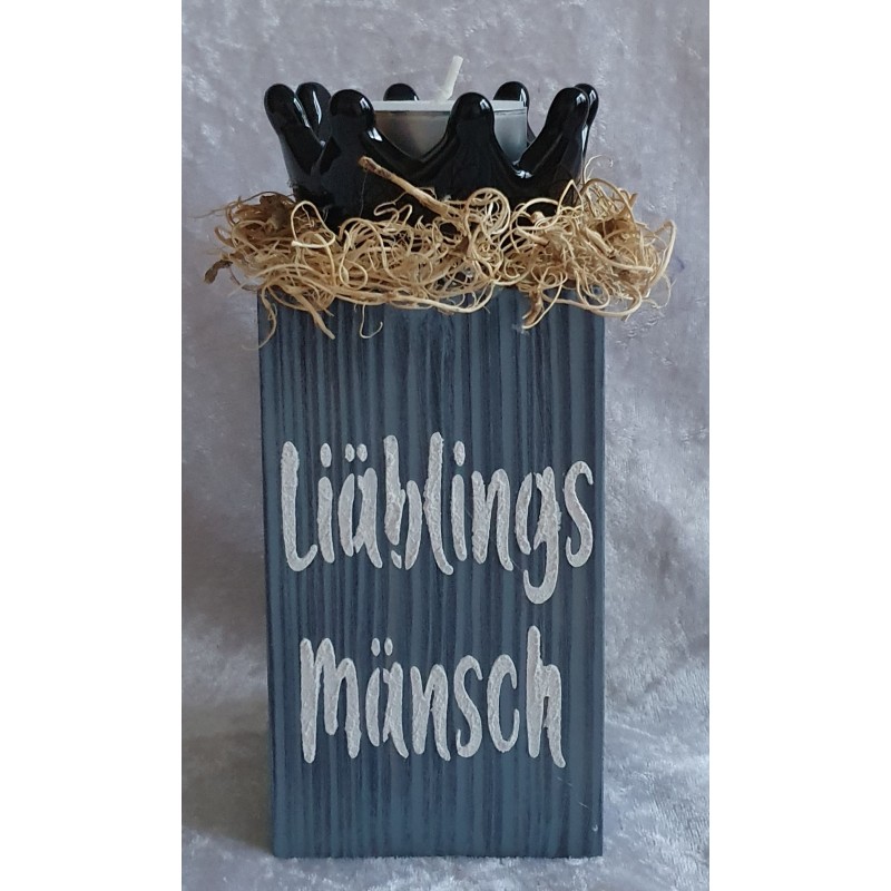 Teelicht Halter Liäblings Mänsch