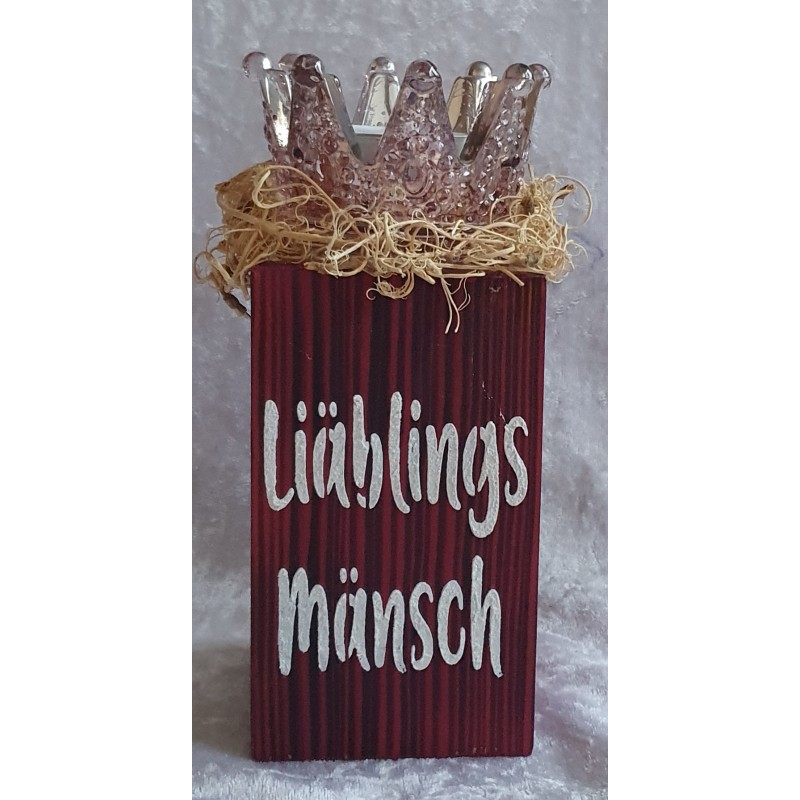 Teelicht Halter Liäblings Mänsch