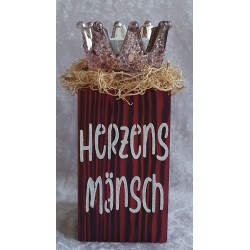 Teelicht Halter Herzens Mänsch