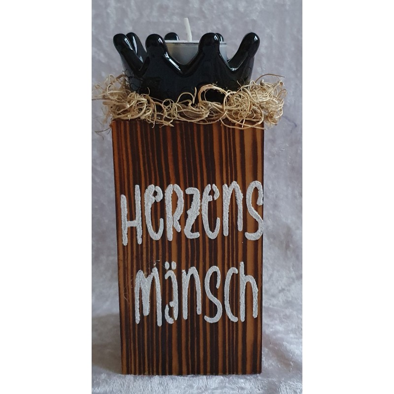 Teelicht Halter Herzens Mänsch