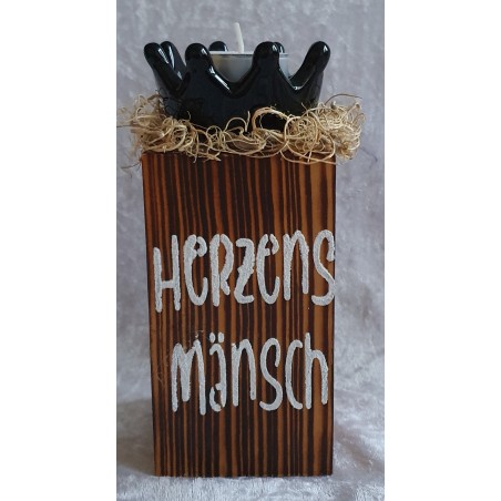 Teelicht Halter Herzens Mänsch
