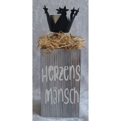 Teelicht Halter Herzens Mänsch