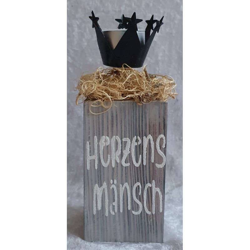 Teelicht Halter Herzens Mänsch