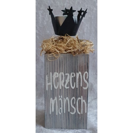 Teelicht Halter Herzens Mänsch