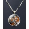 Kette mit Cabochon Anhänger Tiger