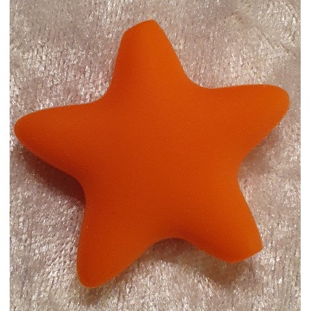 Silikon Stern mit Loch orange