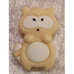 Silikon Waschbär mit Loch creme