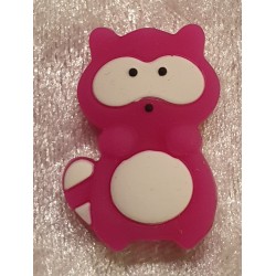 Silikon Waschbär mit Loch pink