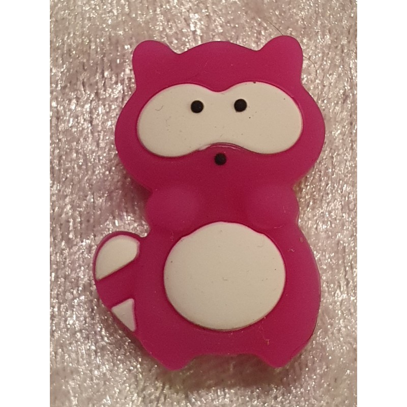Silikon Waschbär mit Loch pink