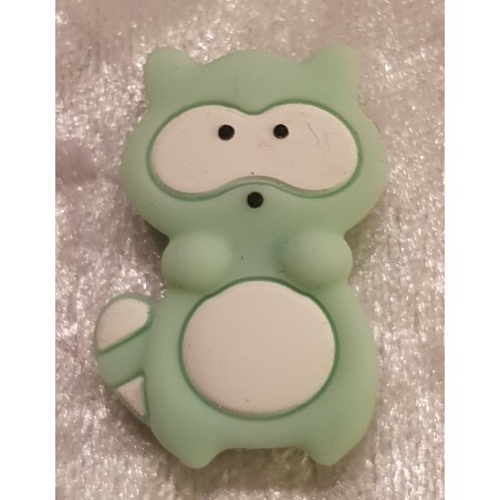 Silikon Waschbär mit Loch mint
