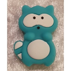 Silikon Waschbär mit Loch türkis