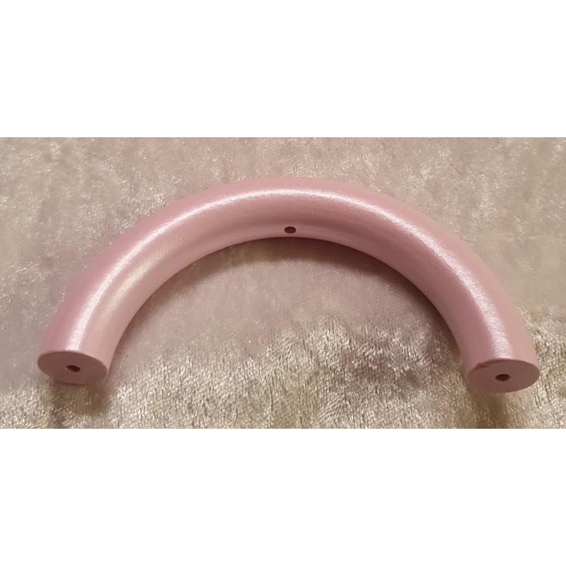 Halbring mit 5 Bohrungen 3mm rosa/perlmutt