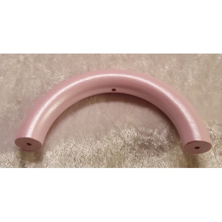 Halbring mit 5 Bohrungen 3mm rosa/perlmutt