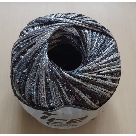 Garn schwarz/silber