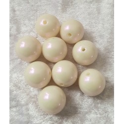 Kunststoff Perle creme/regenbogen