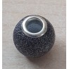 Grossloch Perle anthrazit/glitzer