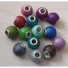 Grossloch Perle anthrazit/glitzer