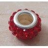 Strass Grossloch Perle rot