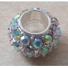 Strass Grossloch Perle regenbogen