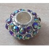 Strass Grossloch Perle regenbogen
