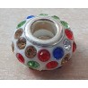 Strass Grossloch Perle bunt