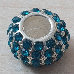 Strass Grossloch Perle türkis
