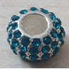 Strass Grossloch Perle türkis