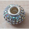 Strass Grossloch Perle regenbogen