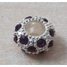 Strass Grossloch Perle schwarz