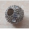 Strass Grossloch Perle silber