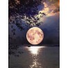 3D Diamant Pixel Bild Mond