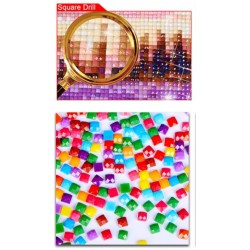 3D Diamant Pixel Bild Mond