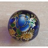 Glasperlen royalblau/gold
