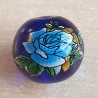 Glasperlen royalblau/türkis