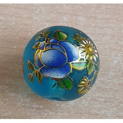 Glasperlen türkis/blau