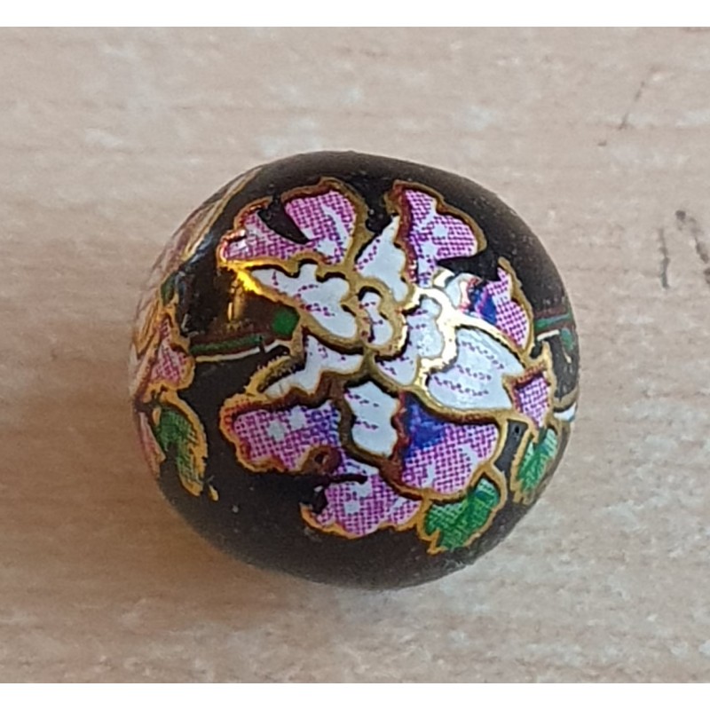 Glasperlen schwarz/rosa