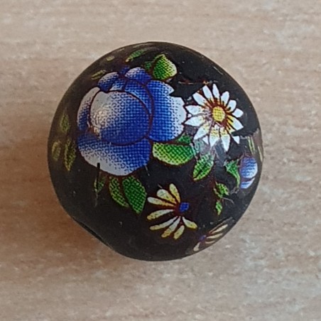 Glasperlen schwarz/blau