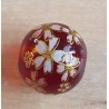 Glasperlen rot/weiss-gold