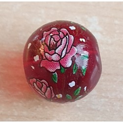 Glasperlen rot/magenta